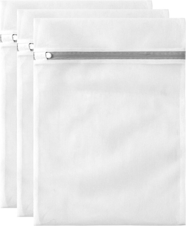 10 Pack Mesh Laundry Bags for Delicates with Non Rust Zipper- MDSXO White Laundry Bags Mesh Wash Bags, Easy Fit Bra, Sock,Lingerie,Sneaker,Baby Laundry for Washing Machine Travel Storage[1XL/3L/3M/3S]