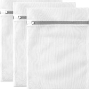 10 Pack Mesh Laundry Bags for Delicates with Non Rust Zipper- MDSXO White Laundry Bags Mesh Wash Bags, Easy Fit Bra, Sock,Lingerie,Sneaker,Baby Laundry for Washing Machine Travel Storage[1XL/3L/3M/3S]