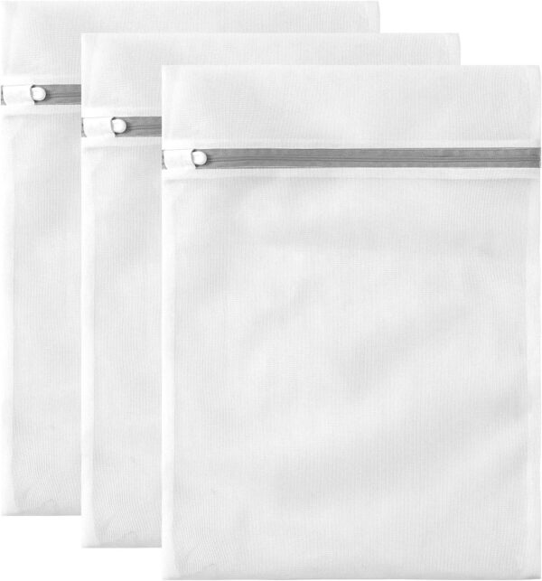 10 Pack Mesh Laundry Bags for Delicates with Non Rust Zipper- MDSXO White Laundry Bags Mesh Wash Bags, Easy Fit Bra, Sock,Lingerie,Sneaker,Baby Laundry for Washing Machine Travel Storage[1XL/3L/3M/3S]