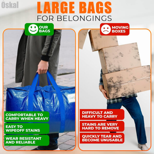 68885f6436e6142028e97e1c4aefc2b2f6d322925e8bf112595ed.jpg 4 Pcs Extra Large Laundry Bag With Handles – Extra Large Moving Bags With Zippers – 23.6 x 23.6 x 5.5 Inch (13 Gallons), Durable Checkered Travel Bags for Clothes, Moisture and Dirt Resistant