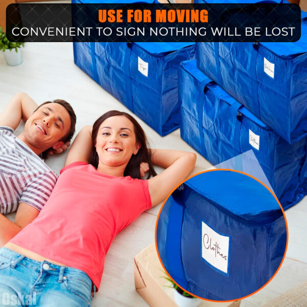 68885f6b7c445e0f645b884291fd4b8987e15e5d5ff2804778f5f.jpg 4 Pcs Extra Large Laundry Bag With Handles – Extra Large Moving Bags With Zippers – 23.6 x 23.6 x 5.5 Inch (13 Gallons), Durable Checkered Travel Bags for Clothes, Moisture and Dirt Resistant
