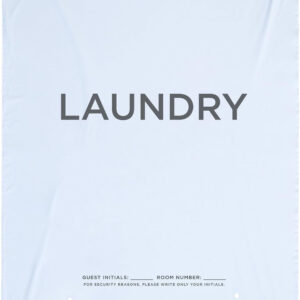 WELCOME Laundry Bags Hospitality - 14 X 24 Hotel Laundry Bags - Tear Tape Tie Closure White Plastic (Case of 1000)
