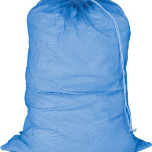 Honey-Can-Do LBG-01161 Mesh Laundry Bag with Drawstring, Blue, 24-inches L x 36-Inches H