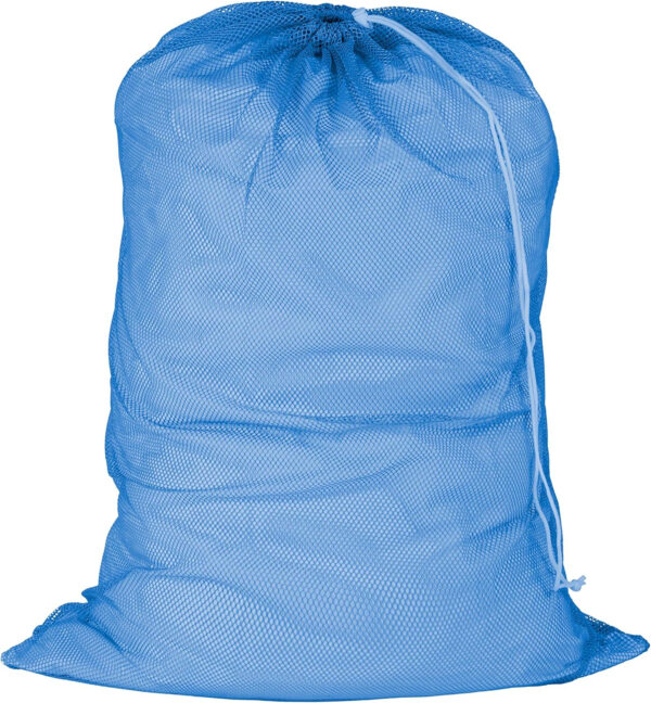 Honey-Can-Do LBG-01161 Mesh Laundry Bag with Drawstring, Blue, 24-inches L x 36-Inches H