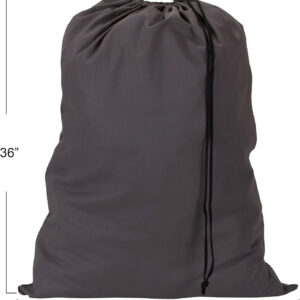 Household Essentials 140-1 Extra Large Natural Cotton Laundry Bag | Heavy Duty Hamper Liner | Grey