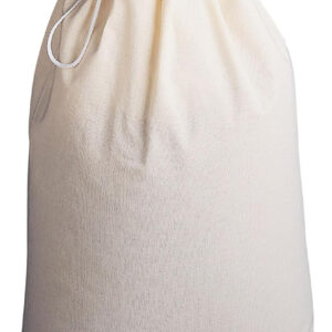 Household Essentials 140-1 Extra Large Natural Cotton Laundry Bag | Heavy Duty Hamper Liner | Grey