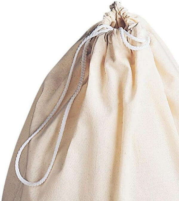 Household Essentials 140-1 Extra Large Natural Cotton Laundry Bag | Heavy Duty Hamper Liner | Grey