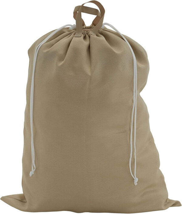 Household Essentials 140-1 Extra Large Natural Cotton Laundry Bag | Heavy Duty Hamper Liner | Grey