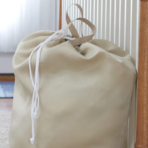 Household Essentials 140-1 Extra Large Natural Cotton Laundry Bag | Heavy Duty Hamper Liner | Grey