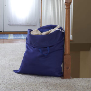 Household Essentials 140-1 Extra Large Natural Cotton Laundry Bag | Heavy Duty Hamper Liner | Grey