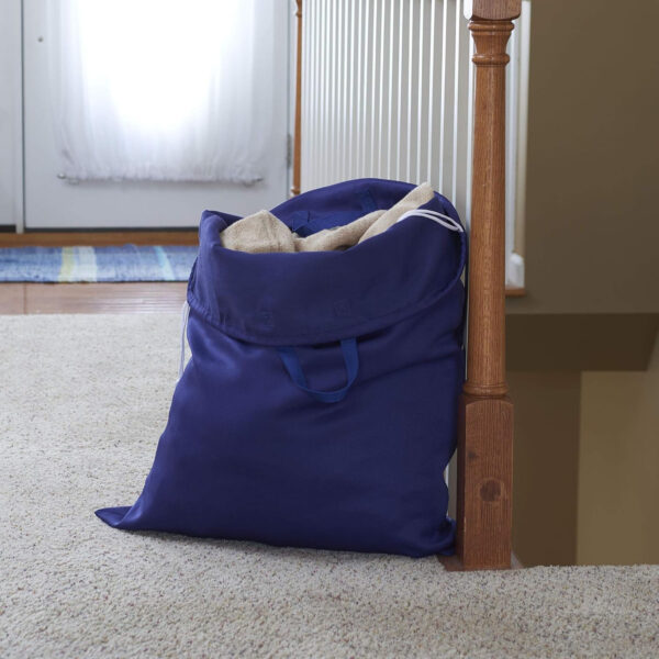 Household Essentials 140-1 Extra Large Natural Cotton Laundry Bag | Heavy Duty Hamper Liner | Grey