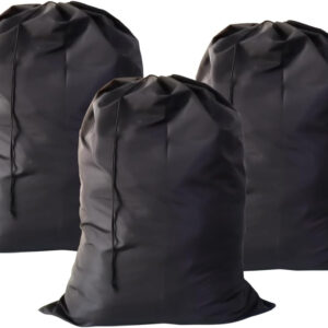 Extra Large Laundry Bag 3 Pack, Black, Travel Laundry Bags with Drawstring Closure, 30"x40", for college, dorm and apartment dwellers (3PCS Black)