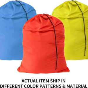 Extra Large Laundry Bag 3 Pack, Black, Travel Laundry Bags with Drawstring Closure, 30"x40", for college, dorm and apartment dwellers (3PCS Black)