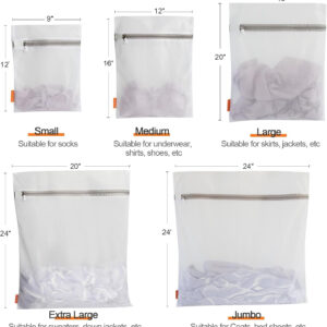 688860cc5ac1eb715fb18cd7895c3283ed7e59a224a314f92df9b.jpg Polecasa Premium Soft Fine Mesh Laundry Bags with Sturdy Zipper for Delicates - 3 Pack Durable Laundry Room Essentials for College, Dorm, Travel- 1 Large, 1 Medium, 1 Small