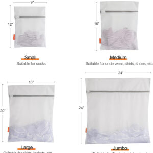 688860e45912f1de35c24b6b63f49e4c658fe67d7299bd3459eed.jpg Polecasa Premium Soft Fine Mesh Laundry Bags with Sturdy Zipper for Delicates - 3 Pack Durable Laundry Room Essentials for College, Dorm, Travel- 1 Large, 1 Medium, 1 Small