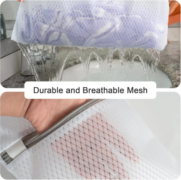 688860e5f09df838c6b61ad5a6c709b8d01d660d35fc61bcae6eb.jpg Polecasa Premium Soft Fine Mesh Laundry Bags with Sturdy Zipper for Delicates - 3 Pack Durable Laundry Room Essentials for College, Dorm, Travel- 1 Large, 1 Medium, 1 Small