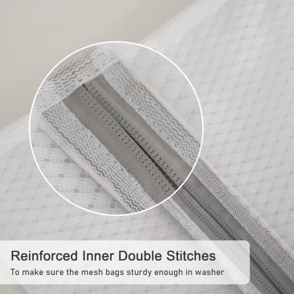 688860e958d57675ea7060f9ab8f716f37a667df95386272c09f6.jpg Polecasa Premium Soft Fine Mesh Laundry Bags with Sturdy Zipper for Delicates - 3 Pack Durable Laundry Room Essentials for College, Dorm, Travel- 1 Large, 1 Medium, 1 Small