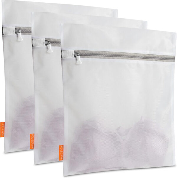 688860eec5afab6529e9140a0344f4a7570352beec24320029286.jpg Polecasa Premium Soft Fine Mesh Laundry Bags with Sturdy Zipper for Delicates - 3 Pack Durable Laundry Room Essentials for College, Dorm, Travel- 1 Large, 1 Medium, 1 Small