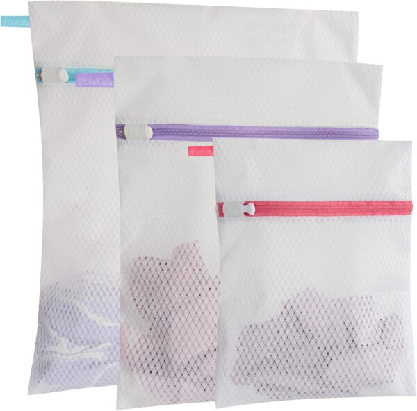 688860f07b5fca20f6a1a114f4662a8aac554bcb6745ff432e30c.jpg Polecasa Premium Soft Fine Mesh Laundry Bags with Sturdy Zipper for Delicates - 3 Pack Durable Laundry Room Essentials for College, Dorm, Travel- 1 Large, 1 Medium, 1 Small
