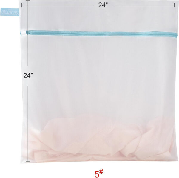 688860fc65dd0b4eddba79933d7e76cc3dcb990f5db683f4ac74e.jpg Polecasa Premium Soft Fine Mesh Laundry Bags with Sturdy Zipper for Delicates - 3 Pack Durable Laundry Room Essentials for College, Dorm, Travel- 1 Large, 1 Medium, 1 Small