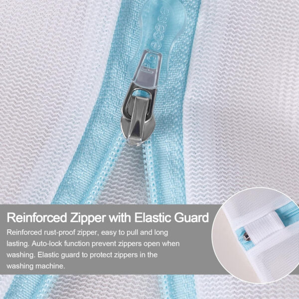 6888610172b988bb93a612c75d4241ba31a9c7415d977fb48c160.jpg Polecasa Premium Soft Fine Mesh Laundry Bags with Sturdy Zipper for Delicates - 3 Pack Durable Laundry Room Essentials for College, Dorm, Travel- 1 Large, 1 Medium, 1 Small