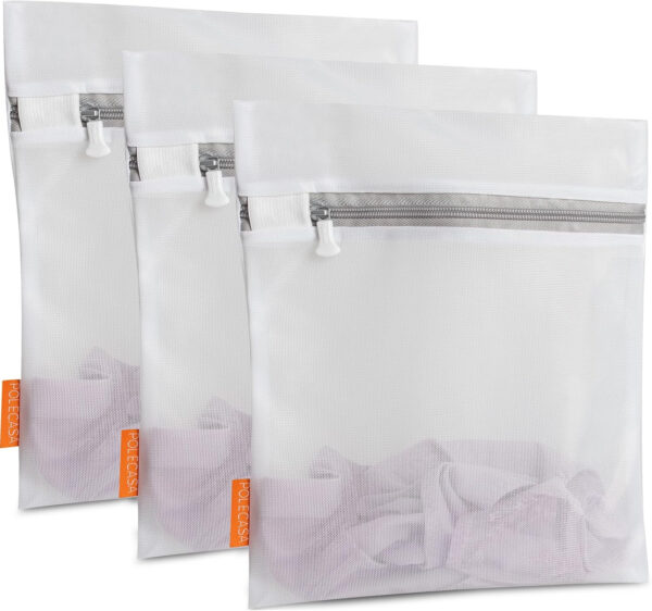 68886106892c2dc419756c04c7ebfe4e097a5858e901cb8f03fba.jpg Polecasa Premium Soft Fine Mesh Laundry Bags with Sturdy Zipper for Delicates - 3 Pack Durable Laundry Room Essentials for College, Dorm, Travel- 1 Large, 1 Medium, 1 Small