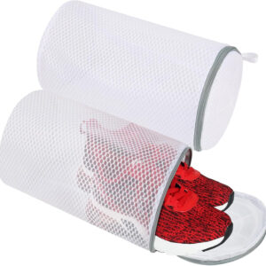 Vivifying Shoe Washing Machine Bag, 2 Pack Honeycomb Mesh Laundry Bag with Zipper for Sneakers, Running Shoes, Sock, Bras, Delicates and Toys