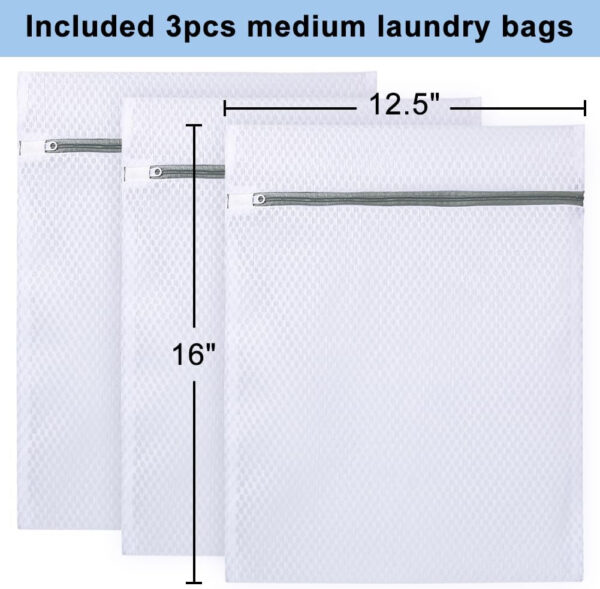 Vivifying Shoe Washing Machine Bag, 2 Pack Honeycomb Mesh Laundry Bag with Zipper for Sneakers, Running Shoes, Sock, Bras, Delicates and Toys