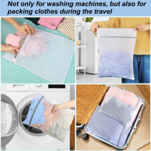 Vivifying Shoe Washing Machine Bag, 2 Pack Honeycomb Mesh Laundry Bag with Zipper for Sneakers, Running Shoes, Sock, Bras, Delicates and Toys
