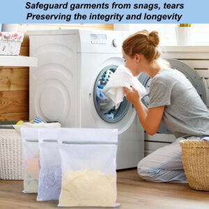 Vivifying Shoe Washing Machine Bag, 2 Pack Honeycomb Mesh Laundry Bag with Zipper for Sneakers, Running Shoes, Sock, Bras, Delicates and Toys