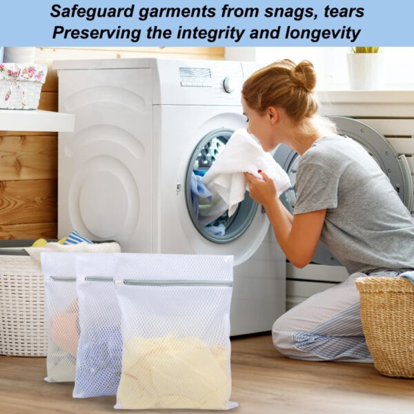 Vivifying Shoe Washing Machine Bag, 2 Pack Honeycomb Mesh Laundry Bag with Zipper for Sneakers, Running Shoes, Sock, Bras, Delicates and Toys