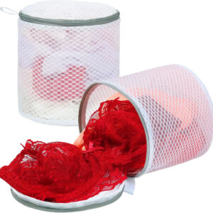 Vivifying Shoe Washing Machine Bag, 2 Pack Honeycomb Mesh Laundry Bag with Zipper for Sneakers, Running Shoes, Sock, Bras, Delicates and Toys