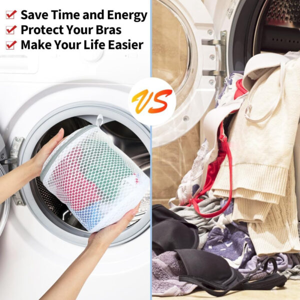 Vivifying Shoe Washing Machine Bag, 2 Pack Honeycomb Mesh Laundry Bag with Zipper for Sneakers, Running Shoes, Sock, Bras, Delicates and Toys