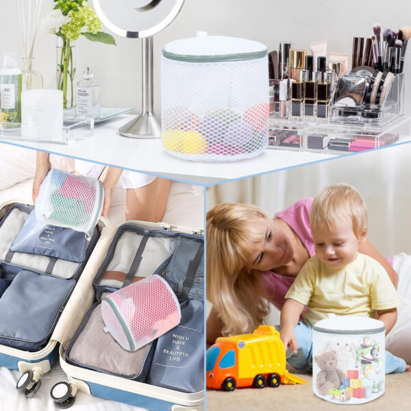 Vivifying Shoe Washing Machine Bag, 2 Pack Honeycomb Mesh Laundry Bag with Zipper for Sneakers, Running Shoes, Sock, Bras, Delicates and Toys