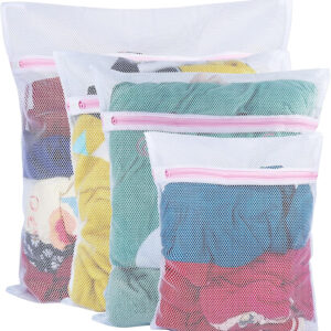 Vivifying Shoe Washing Machine Bag, 2 Pack Honeycomb Mesh Laundry Bag with Zipper for Sneakers, Running Shoes, Sock, Bras, Delicates and Toys