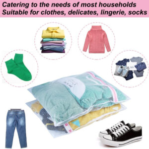 Vivifying Shoe Washing Machine Bag, 2 Pack Honeycomb Mesh Laundry Bag with Zipper for Sneakers, Running Shoes, Sock, Bras, Delicates and Toys