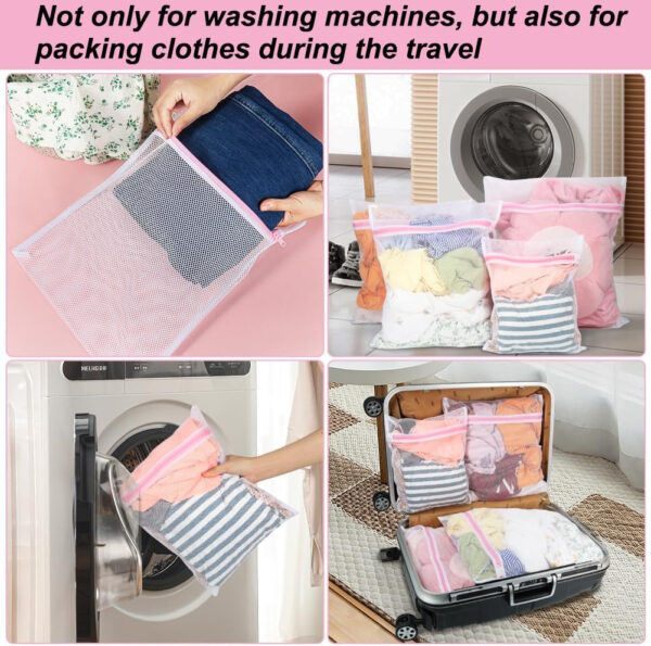 Vivifying Shoe Washing Machine Bag, 2 Pack Honeycomb Mesh Laundry Bag with Zipper for Sneakers, Running Shoes, Sock, Bras, Delicates and Toys