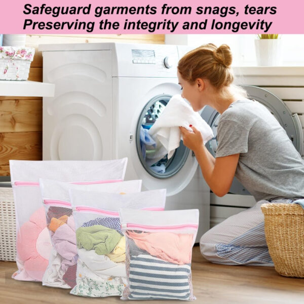 Vivifying Shoe Washing Machine Bag, 2 Pack Honeycomb Mesh Laundry Bag with Zipper for Sneakers, Running Shoes, Sock, Bras, Delicates and Toys