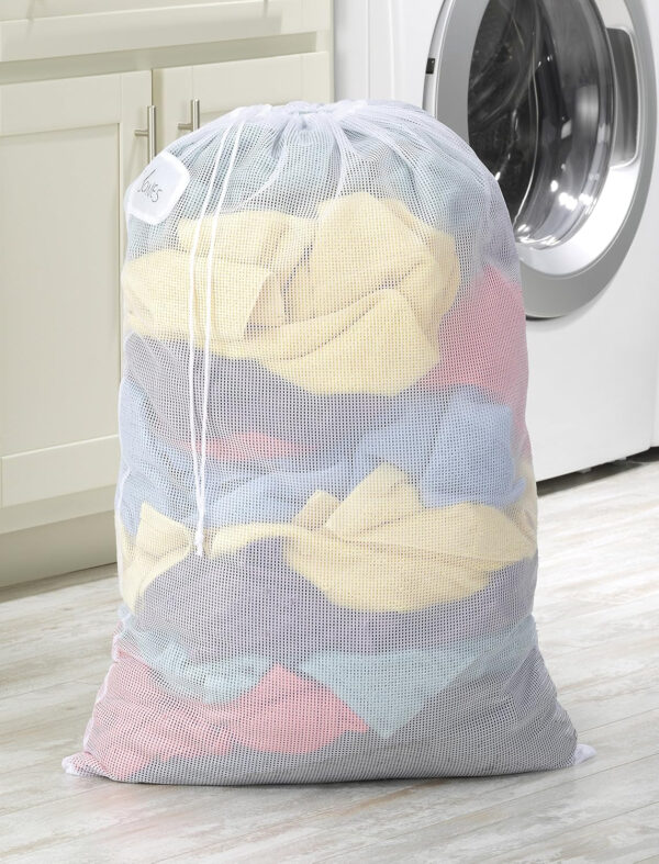 688861a8cce9fa3c1b1e2d1375e198aaa6c20bd95d10bf449fe12.jpg Whitmor Mesh Laundry Bag w/ID Tag White
