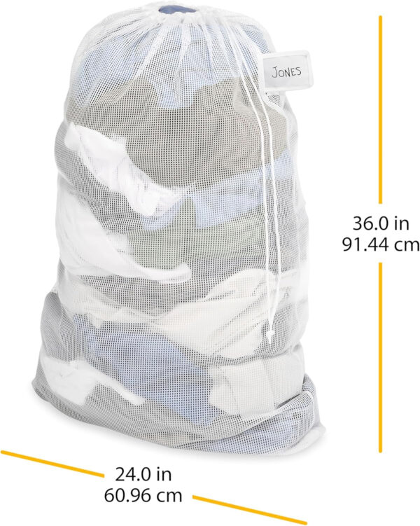688861aa6ca1ea4eb337329cf6f9ac7ae91c7a7c7289ca9e747f9.jpg Whitmor Mesh Laundry Bag w/ID Tag White