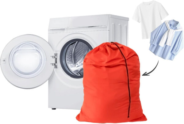 688861cd40c602248941e85cb4533d19ce03f45ed554a370d37e2.jpg Extra Large Nylon Laundry Bag Travel Laundry Bags with Drawstring Closure Fit a Laundry Basket or Hamper for college dorm and apartment dwellers Machine Washable 30"x40" (Mixed Color 12 Pack)