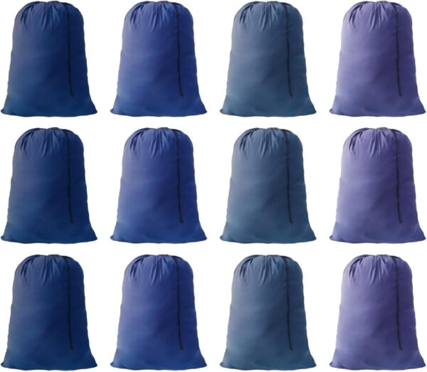 688861d016de1a413ea5c15728938cbb6ff844331c3ba5e9ee428.jpg Extra Large Nylon Laundry Bag Travel Laundry Bags with Drawstring Closure Fit a Laundry Basket or Hamper for college dorm and apartment dwellers Machine Washable 30"x40" (Mixed Color 12 Pack)