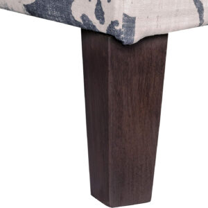 HomePop Large Upholstered Rectangular Storage Ottoman Bench with Hinged Lid, Slate Damask