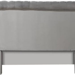 Acme Gaiva Eastern King Bed with Storage in Gray Velvet
