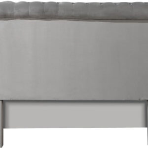 Acme Gaiva Eastern King Bed with Storage in Gray Velvet