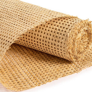 24" Width Rattan Cane Webbing Rattan Cane Webbing Roll 15 Feet Hexagon Weave Mesh 1/2 Inch Pre-Woven Cane Net Open Weave Wicker Cane Webbing Rattan Sheets Natural Material for Cabinet Chair (15 Feet)