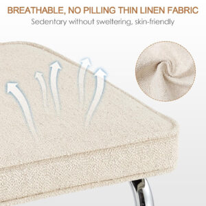 Zesthouse Natural Rattan Bar Stools Set of 2, Modern Counter Height Stools with Solid Wood Back, 26'' Counter Height Chairs, Mid Century Cantilevered Bar Chairs for Kitchen Island, Faux Leather Brown