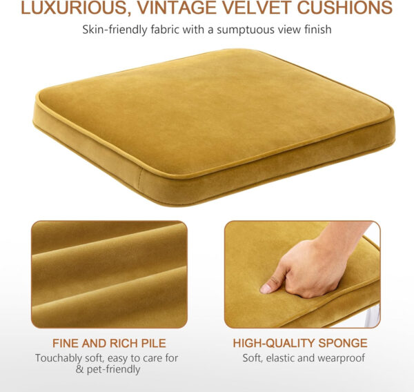 Zesthouse Natural Rattan Bar Stools Set of 2, Modern Counter Height Stools with Solid Wood Back, 26'' Counter Height Chairs, Mid Century Cantilevered Bar Chairs for Kitchen Island, Faux Leather Brown