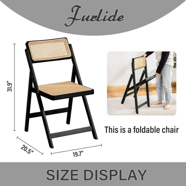 Rattan Dining Chairs Set of 2, Modern Mid Century Accent Chairs, Comfy Armchairs, Outdoor Rattan Chairs with Armrest for Bedroom Living Room Reading Room Dining Kitchen