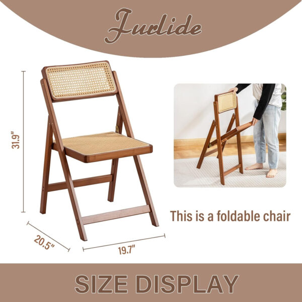 Rattan Dining Chairs Set of 2, Modern Mid Century Accent Chairs, Comfy Armchairs, Outdoor Rattan Chairs with Armrest for Bedroom Living Room Reading Room Dining Kitchen